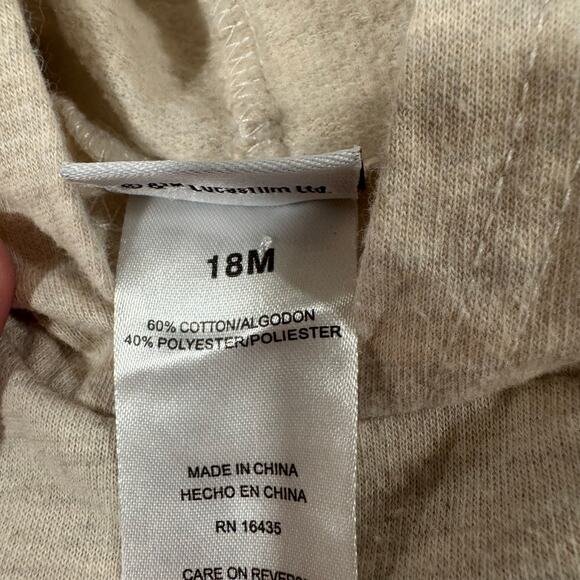 Star Wars Baby Yoda 18M Baby Boy Pullover with Hood - Picture 3 of 5